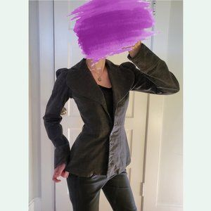 Geek Boutique Grey Puff Sleeve Feminine Blazer